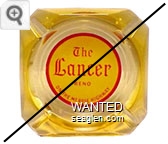 The Lancer Reno, On the Mt. Rose Highway - Red on yellow imprint Glass Ashtray