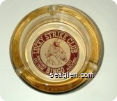 Lucky Strike Club, Downtown Las Vegas, Bingo, Slot Machines - Brown on white imprint Glass Ashtray