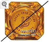Lucky Spur Casino, Carson City - Brown imprint Glass Ashtray
