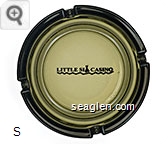 Little Six Casino - Black imprint Glass Ashtray