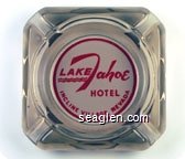 Lake Tahoe Hotel, Incline Village, Nevada - Red on white imprint Glass Ashtray