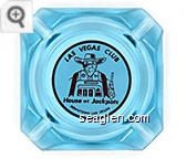 Las Vegas Club, House of Jackpots, Downtown Las Vegas - Red on white imprint Glass Ashtray