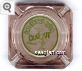 Las Vegas Club, World Famous Dugout Restaurant, Hotel - Las Vegas - Nev. - Casino - Green on white imprint Glass Ashtray