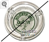 Las Vegas Club, World Famous Dugout Restaurant, Hotel - Las Vegas - Nev. - Casino - Green on white imprint Glass Ashtray