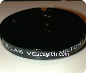 Las Vegas Hilton - White imprint Glass Ashtray