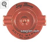 Sky Room, Hotel Mapes, Reno, Nevada - Black imprint Metal Ashtray