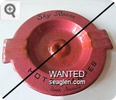 Sky Room, Hotel Mapes, Reno, Nevada - Black imprint Metal Ashtray