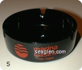 Marina Casino, Las Vegas - Red imprint Glass Ashtray