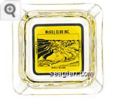 McGill Club Inc, Liberty Pit, Copper Pit, McGill, Nevada - Black on Yellow imprint Glass Ashtray