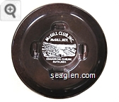 McGill Club, Inc., McGill, Nev. Ruth Pit, Commercial Club Inc., Ruth, Nev. - White imprint Plastic Ashtray