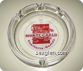 Hawthorne Monte Carlo, Hawthorne, Nevada - Red on white imprint Glass Ashtray