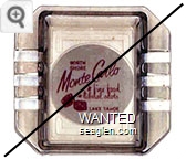 North Shore Monte Carlo, fine food - liberal slots, Lake Tahoe - Red on white imprint Glass Ashtray