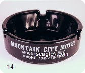 Mountain City Motel, Mountain City, Nev., 702-778-6617 - White imprint Glass Ashtray