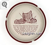 The French Victorian Monte Carlo Resort & Casino is the 3,014 room crown jewel of the fabulous Las Vegas Strip ... Lance Burton Theatre, an elegant 1,2000 seat showroom of splendor and magic. - Red imprint Porcelain Ashtray