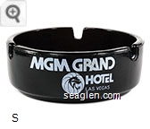 MGM Grand Hotel, Las Vegas - White imprint Glass Ashtray