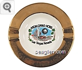 MGM Grand Hotel, Las Vegas Nevada - Black imprint Porcelain Ashtray