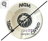 MGM Grand Hotel - Black imprint Porcelain Ashtray