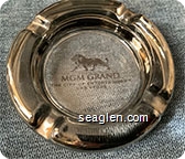 MGM Grand, The City of Entertainment, Las Vegas - Black imprint Glass Ashtray