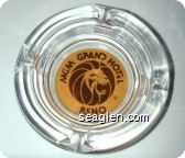 MGM Grand Hotel Reno - Brown on yellow imprint Glass Ashtray