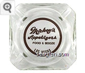 Mickey's Appetizers, Food & Booze, Las Vegas - Brown imprint Glass Ashtray