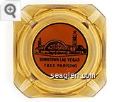 The Mint, Downtown Las Vegas, Free Parking - Black on red imprint Glass Ashtray