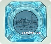 The Mint, Downtown Las Vegas, Free Parking - Black on pink imprint Glass Ashtray