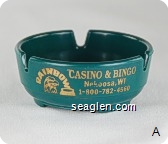 Rainbow Casino & Bingo, Nekoosa, WI, 1-800-782-4560 - Gold imprint Plastic Ashtray