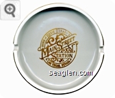 Home of Rosie O'Grady's, Main Street Station, Las Vegas, Nevada - Gold imprint Porcelain Ashtray