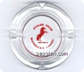 Stolen From Maverick's Casino, Cripple Creek, CO - Red imprint Glass Ashtray
