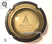Mystic Lake, Casino Hotel - White imprint Glass Ashtray