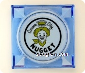 Carson City Nugget - Black and yellow imprint Glass Ashtray