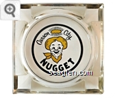 Carson City Nugget - Black and yellow imprint Glass Ashtray