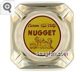 Carson City Nugget - Red on yellow imprint Glass Ashtray