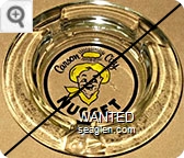 Carson City Nugget - Black and yellow imprint Glass Ashtray