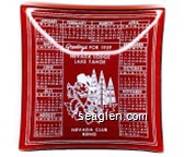 Greetings for 1959, Nevada Lodge Lake Tahoe, Nevada Club Reno - White imprint Glass Ashtray