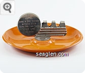 Bar, Gaming, Clyde & Bud Beecher, Nevada Club, South End Lake Tahoe, State Line, Nevada - Stamped imprint Metal Ashtray