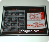 1968, In the Heart of The Downtown Reno Fun Strip, Nevada Club, At North Lake Tahoe Its The Nevada Lodge, Resort - Hotel Open All Year - Red and white imprint Glass Ashtray