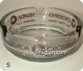 Nevada Crossing, Wendover, U.S.A., Travel Center Casino - Brown imprint Glass Ashtray