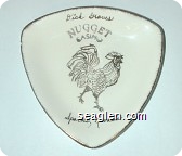 Dick Graves Nugget Casino, Sparks, Nevada - Gold imprint Porcelain Ashtray