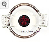 El Morocco, Las Vegas Nevada - Red on black imprint Glass Ashtray