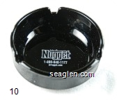 John Ascuaga's Nugget, 1-800-648-1177, janugget.com - White imprint Glass Ashtray