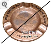 Stolen from Old Corner Bar, Carson City, Nev. - Black imprint Metal Ashtray