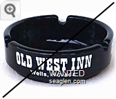 Old West Inn, Wells, Nevada - White imprint Glass Ashtray