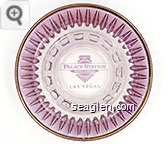 Palace Station, Hotel & Casino, Las Vegas - Pink imprint Glass Ashtray