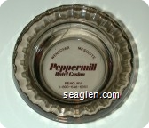 Wendover Mesquite, Peppermill Hotel Casino, Reno, NV 1-800-648-6992 - Violet imprint Glass Ashtray