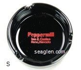 Peppermill Inn & Casino, Reno, Nevada - Red imprint Glass Ashtray