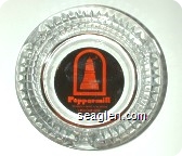 Peppermill, Mesquite - Reno - Las Vegas, 1-800-648-6992 - Orange on brown imprint Glass Ashtray
