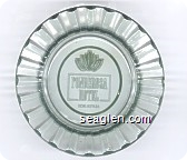 Ponderosa Hotel, Reno, Nevada - Green imprint Glass Ashtray