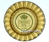 Ponderosa Hotel, Reno, Nevada - Green imprint Glass Ashtray