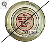 New Pioneer Club, Howdy Podner!, Downtown Las Vegas - Red on white imprint Glass Ashtray